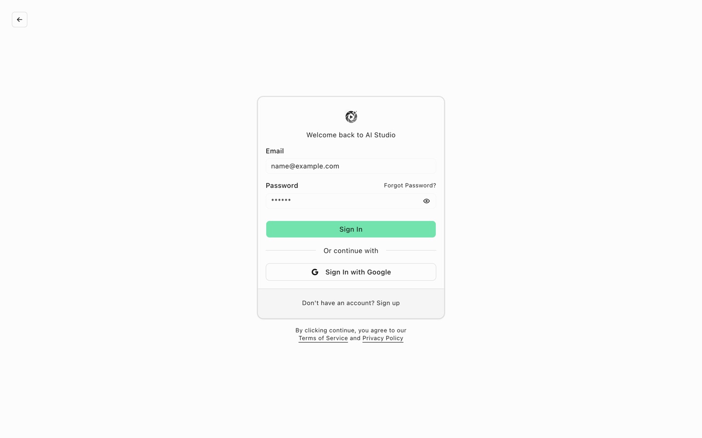 Email sign-in