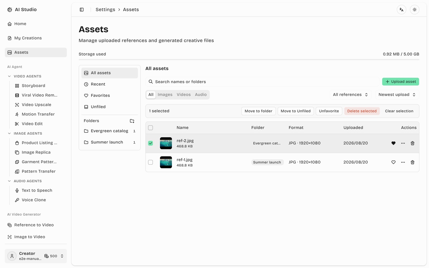 Asset library